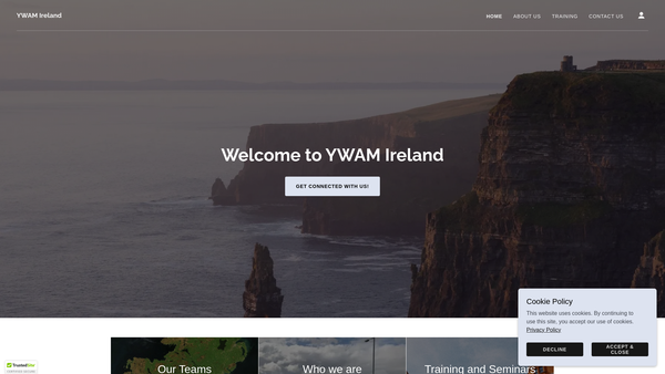 Screenshot of the Youth With A Mission (Northern Ireland) Limited website