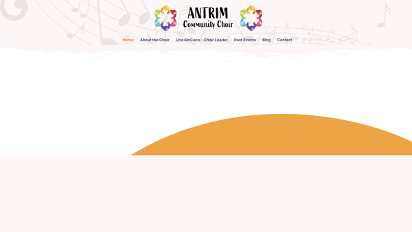 Screenshot of the Antrim Community Choir website