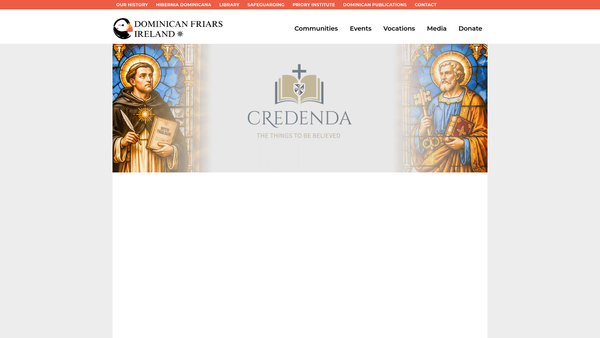 Screenshot of the Dominican Fathers Newry website