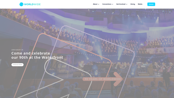 Screenshot of the Bangor Worldwide Missionary Convention website