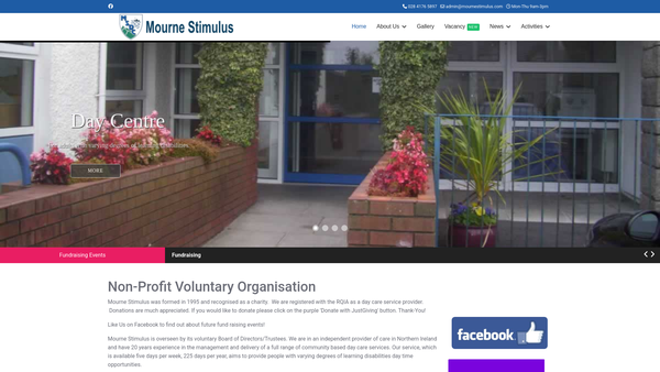 Screenshot of the Mourne Stimulus Limited website