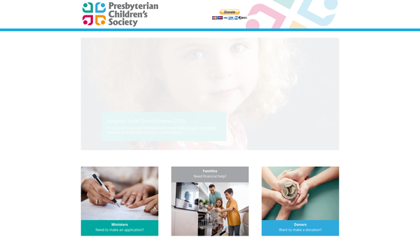 Screenshot of the The Presbyterian Children's Society website