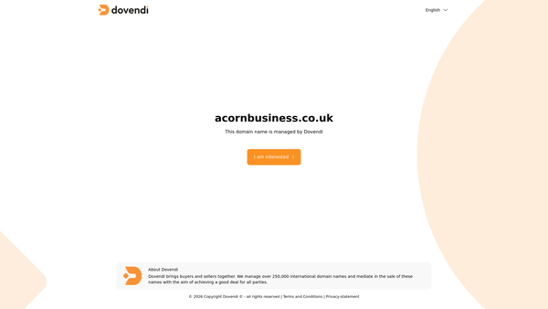Screenshot of the Acorn The Business Centre Ltd website