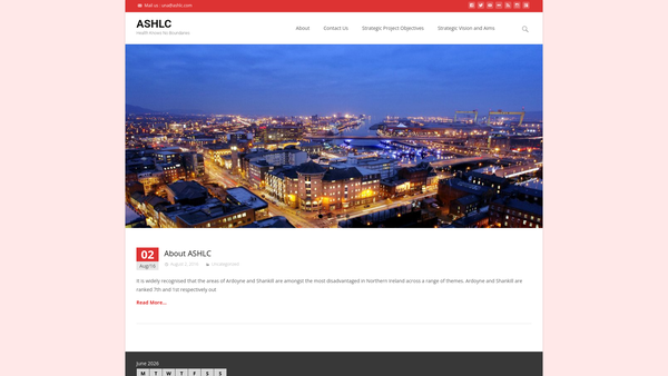 Screenshot of the Ardoyne Shankill Health Partnership website