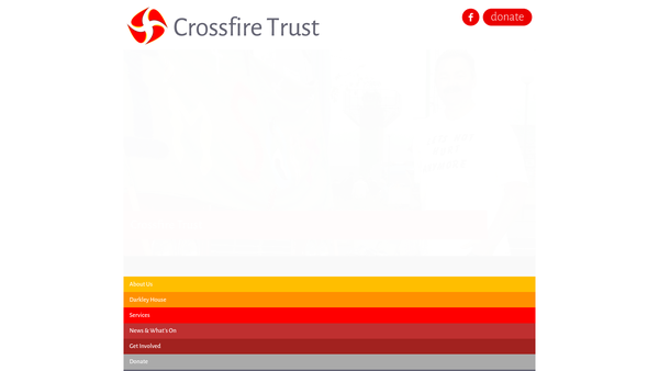 Screenshot of the Crossfire Trust website