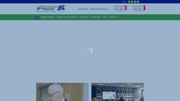 Screenshot of the Fermanagh Enterprise Limited website