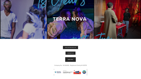 Screenshot of the Terra Nova Productions website