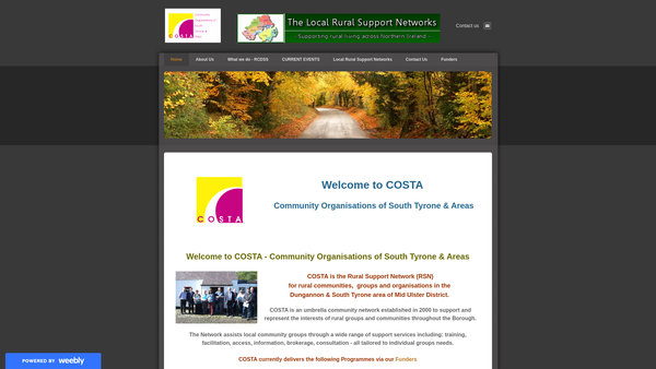 Screenshot of the Community Organisations of South Tyrone and Areas Limited website