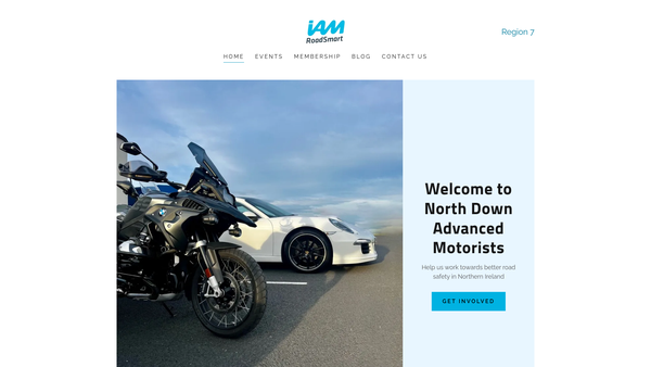 Screenshot of the North Down Advanced Motorists website