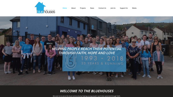 Screenshot of the Ballysillan Youth For Christ website