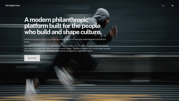 Screenshot of the The Culture Trust website