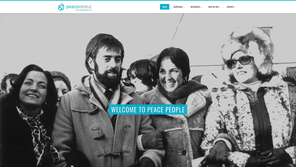Screenshot of the The Peace People Charitable Trust website