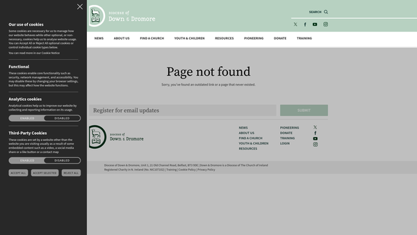 Screenshot of the Magherally/Magherally&Annaclone/St.John the Evangelist/Down& Dromore/Church Of Ireland website