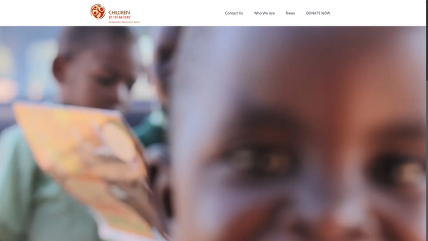 Screenshot of the Children of the Nations UK website