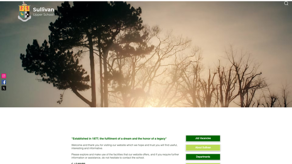 Screenshot of the Sullivan Upper Parents' Association website