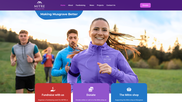 Screenshot of the Mitre Trust website
