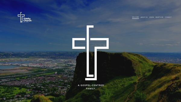 Screenshot of the Trinity Church Belfast website