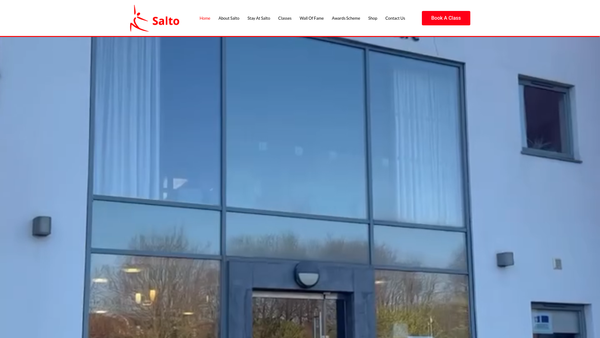 Screenshot of the Salto Gymnastics Centre Limited website