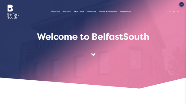 Screenshot of the Belfast South Community Resources website