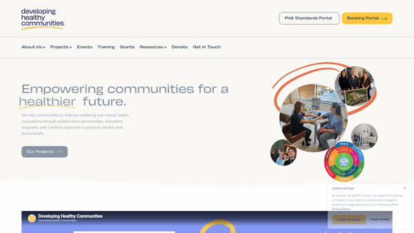 Screenshot of the Derry Healthy Cities Project website