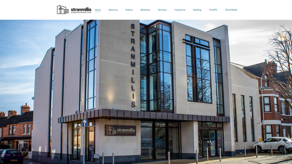 Screenshot of the Stranmillis Evangelical Presbyterian Church website