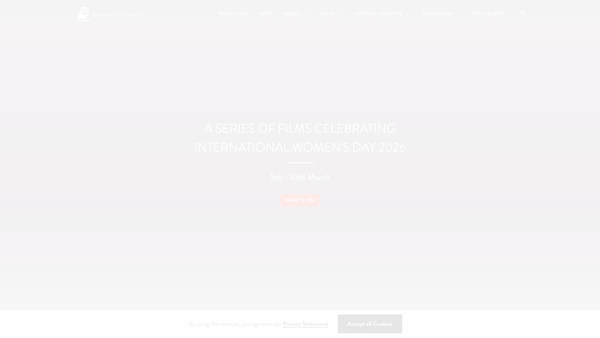 Screenshot of the Belfast Film Festival Ltd website