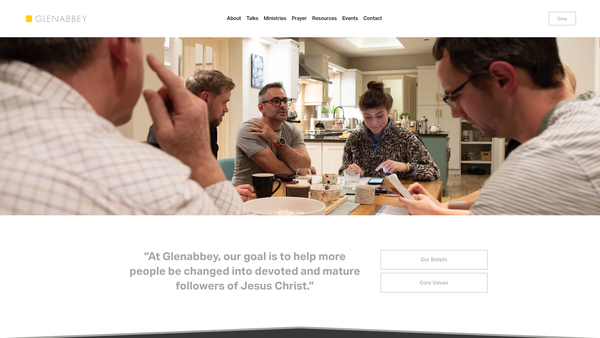 Screenshot of the Glenabbey Church website