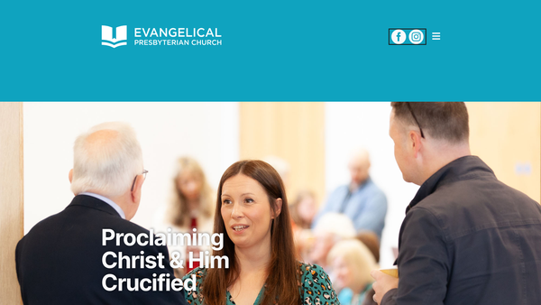 Screenshot of the Omagh Evangelical Presbyterian Church website