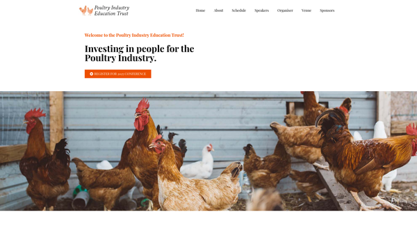 Screenshot of the Poultry Industry Education Trust website