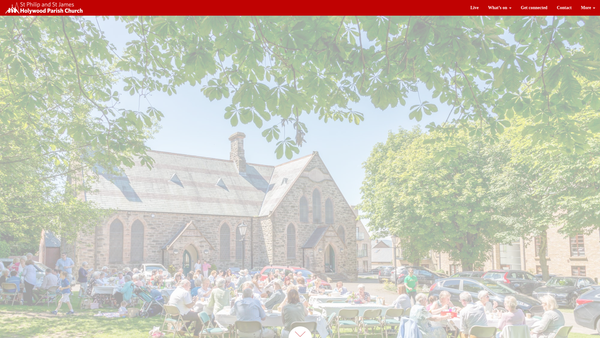 Screenshot of the HOLYWOOD/Holywood/St. Philip & St. James/Down & Dromore/Church of Ireland website
