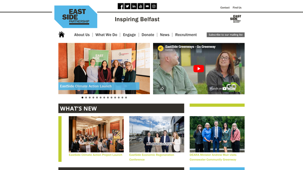 Screenshot of the Eastside Partnership website
