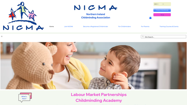 Screenshot of the Northern Ireland Childminding Association website