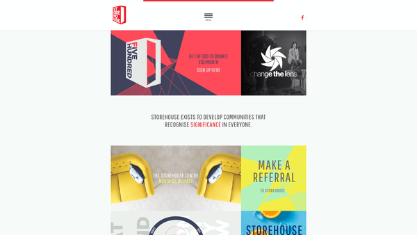 Screenshot of the Storehouse (NI) website