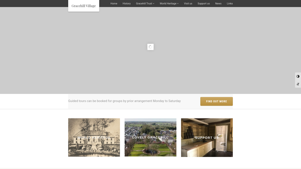 Screenshot of the Gracehill Old School Trust website