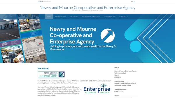 Screenshot of the Newry and Mourne Co-operative Limited website