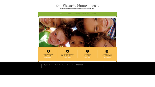 Screenshot of the Victoria Voluntary Homes website