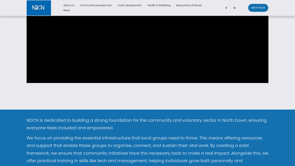 Screenshot of the North Down Community Network website