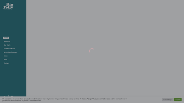 Screenshot of the Big Telly Theatre Company website