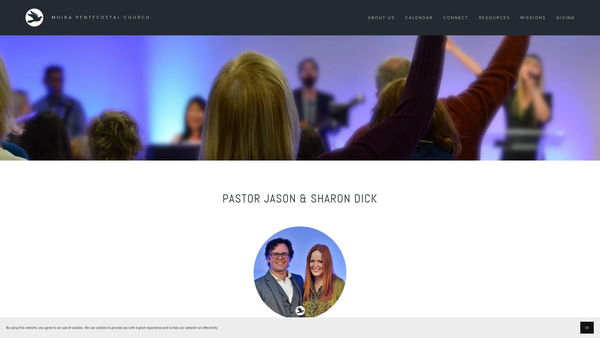 Screenshot of the Moira Pentecostal Church website