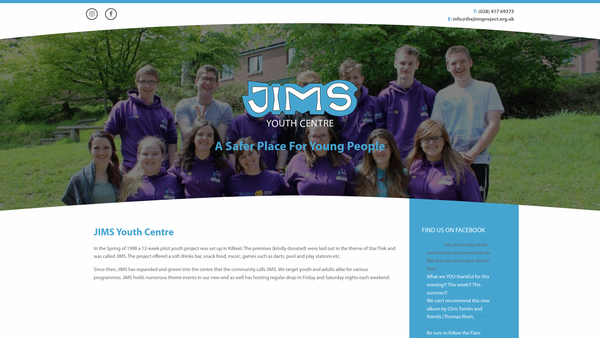 Screenshot of the Kilkeel Parish Bridge Association Limited website