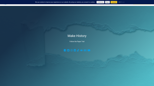 Screenshot of the Paper Trail (Legacy Archive Research) website