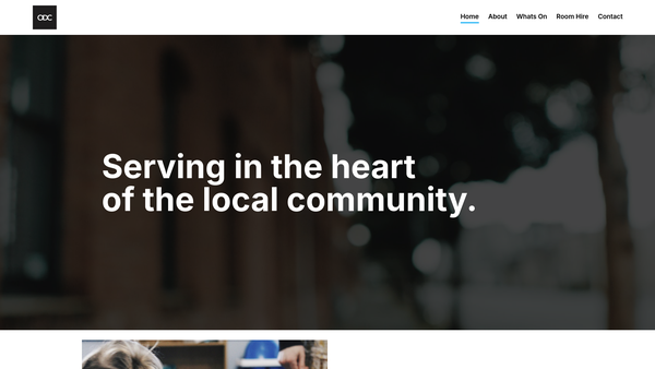 Screenshot of the The Open Door Centre website
