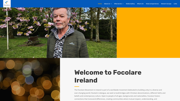 Screenshot of the The Focolare Trust NI website