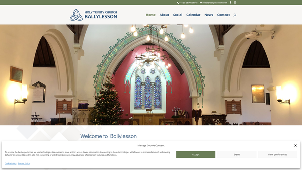 Screenshot of the BELFAST/Drumbo/Holy Trinity/Down & Dromore/Church of Ireland website