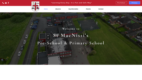 Screenshot of the St MacNissi's Parents Association website
