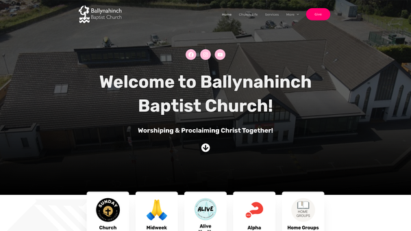 Screenshot of the Besom website
