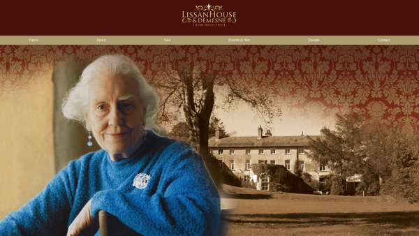 Screenshot of the Lissan House Trust website