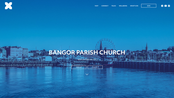 Screenshot of the BANGOR/Bangor:St. Comgall/St. Comgall/Down & Dromore/Church of Ireland website