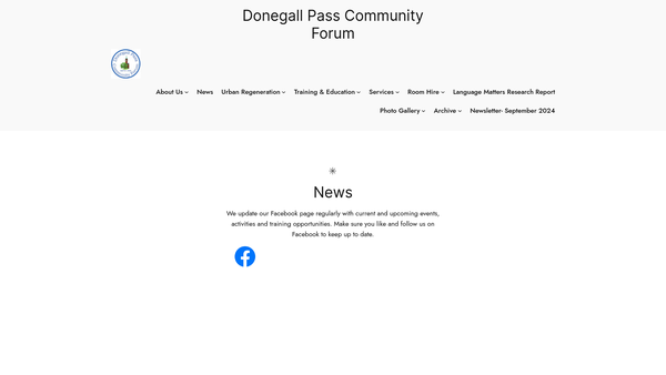 Screenshot of the Donegall Pass Community Forum website