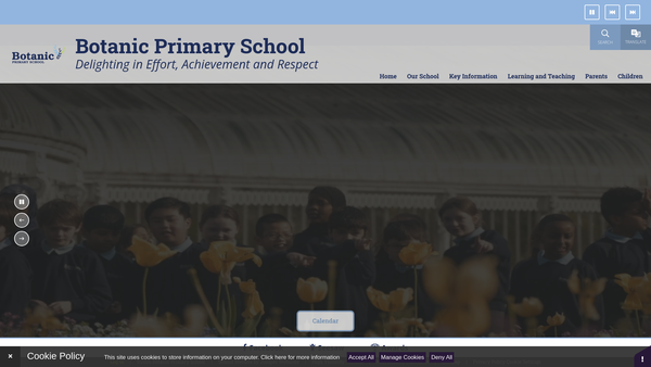Screenshot of the Botanic Primary School PTA website